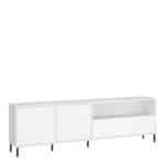 Furniture To Go Avenale 2 door 1 drawer white wide tv cabinet