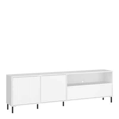 Furniture To Go Avenale 2 door 1 drawer white wide tv cabinet