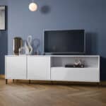 Furniture To Go Avenale 2 Door 1 Drawer White Wide TV Cabinet The Home and Office Stores