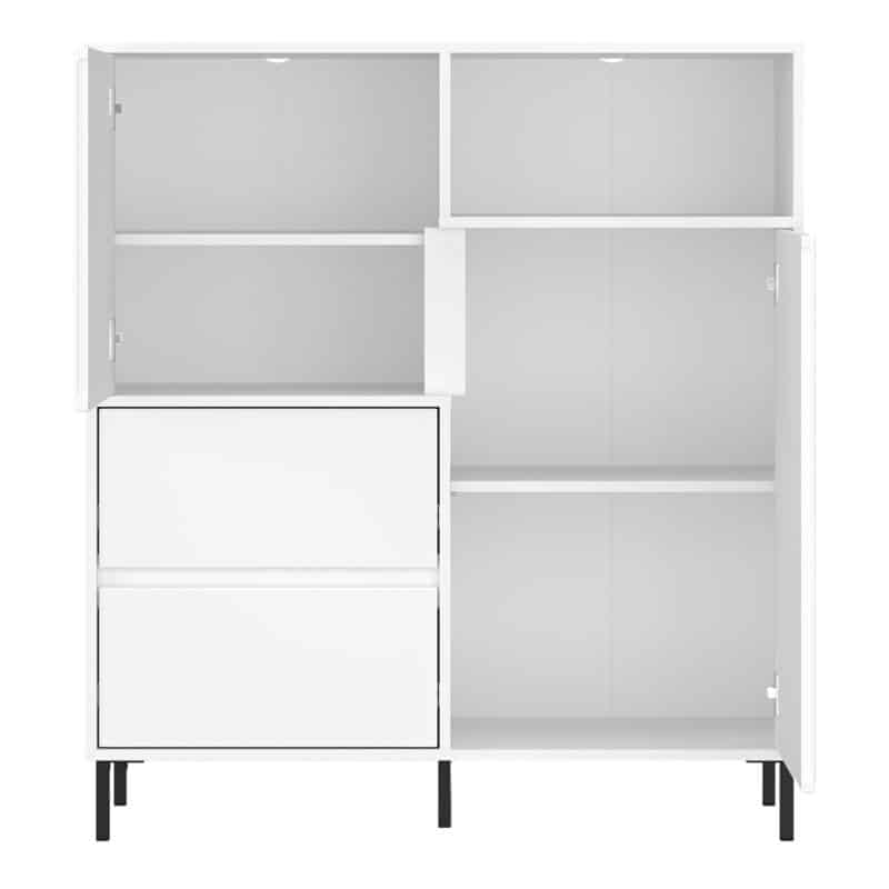 Furniture To Go Avenale 2 Door 2 Drawer White Sideboard The Home and Office Stores