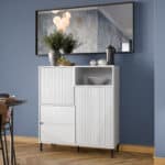 Furniture To Go Avenale 2 Door 2 Drawer White Sideboard The Home and Office Stores