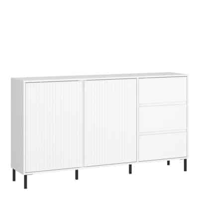 Furniture To Go Avenale 2 door 3 drawer white sideboard