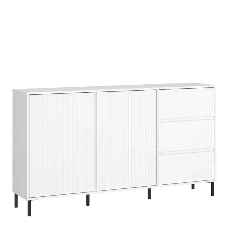 Furniture To Go Avenale 2 door 3 drawer white sideboard
