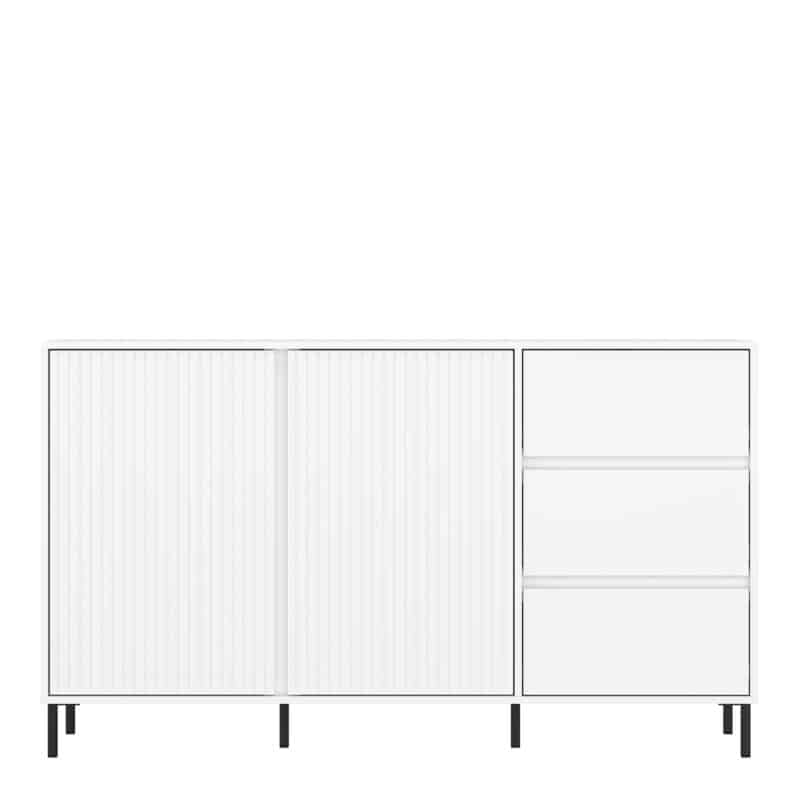 Furniture To Go Avenale 2 Door 3 Drawer White Sideboard The Home and Office Stores