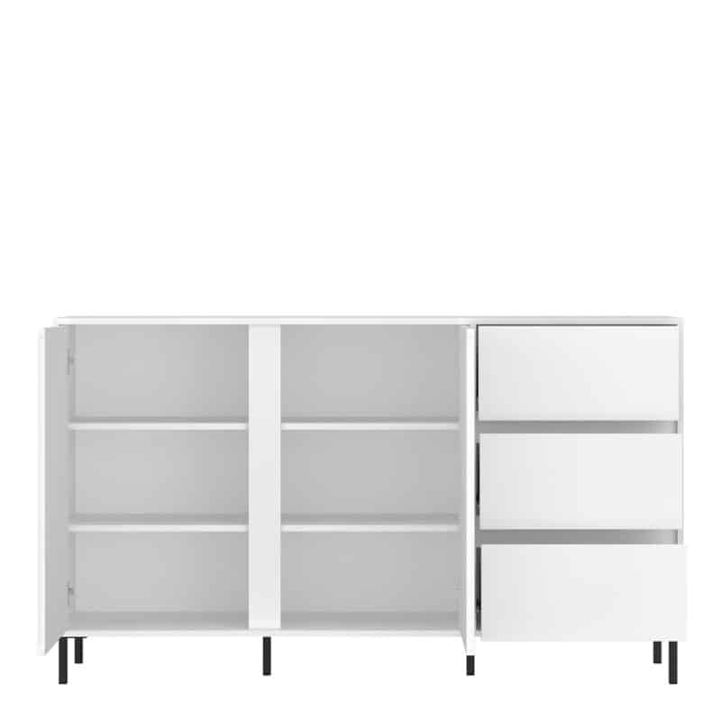 Furniture To Go Avenale 2 Door 3 Drawer White Sideboard The Home and Office Stores