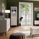 Furniture To Go Wensley Light Grey 2 Door 1 Drawer Display Cabinet With LED Lighting The Home and Office Stores