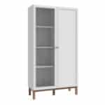 Furniture To Go Wensley light grey 2 door display cabinet