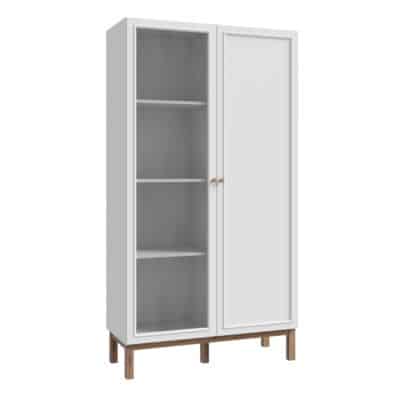 Furniture To Go Wensley light grey 2 door display cabinet