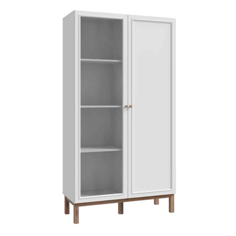 Furniture To Go Wensley light grey 2 door display cabinet