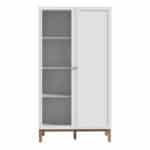Furniture To Go Wensley Light Grey 2 Door Display Cabinet The Home and Office Stores
