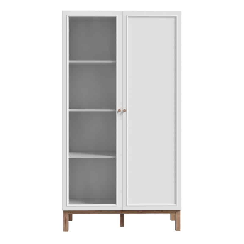 Furniture To Go Wensley Light Grey 2 Door Display Cabinet The Home and Office Stores