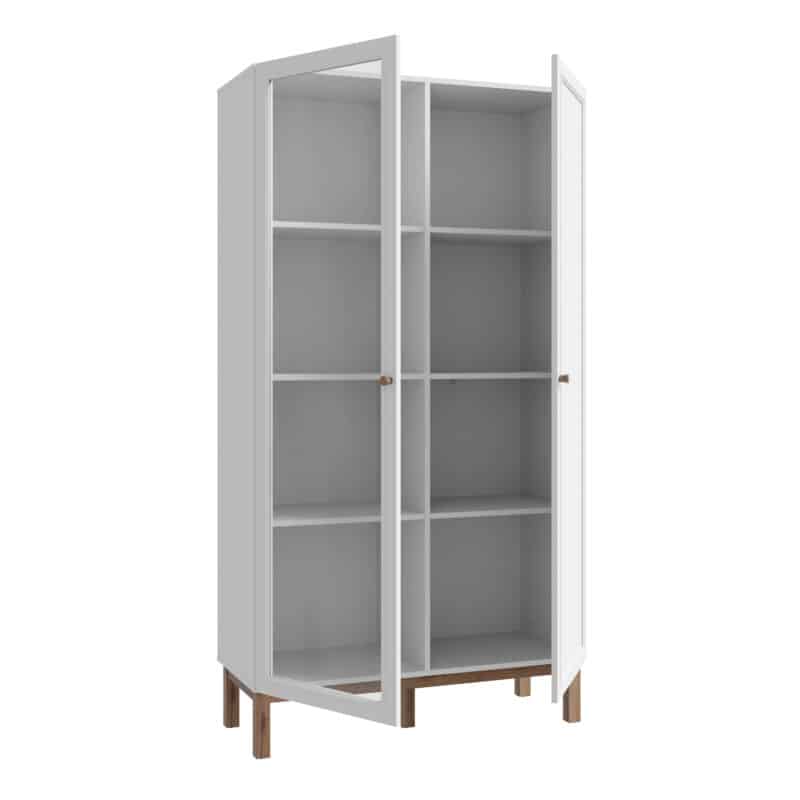 Furniture To Go Wensley Light Grey 2 Door Display Cabinet The Home and Office Stores