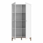 Furniture To Go Wensley Light Grey 2 Door Display Cabinet The Home and Office Stores