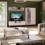 Furniture To Go Wensley Light Grey 2 Door Display Cabinet The Home and Office Stores