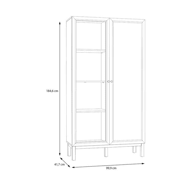 Furniture To Go Wensley Light Grey 2 Door Display Cabinet The Home and Office Stores