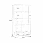 Furniture To Go Wensley Light Grey 2 Door Display Cabinet The Home and Office Stores