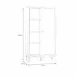 Furniture To Go Wensley Light Grey 2 Door Display Cabinet With LED Lighting The Home and Office Stores