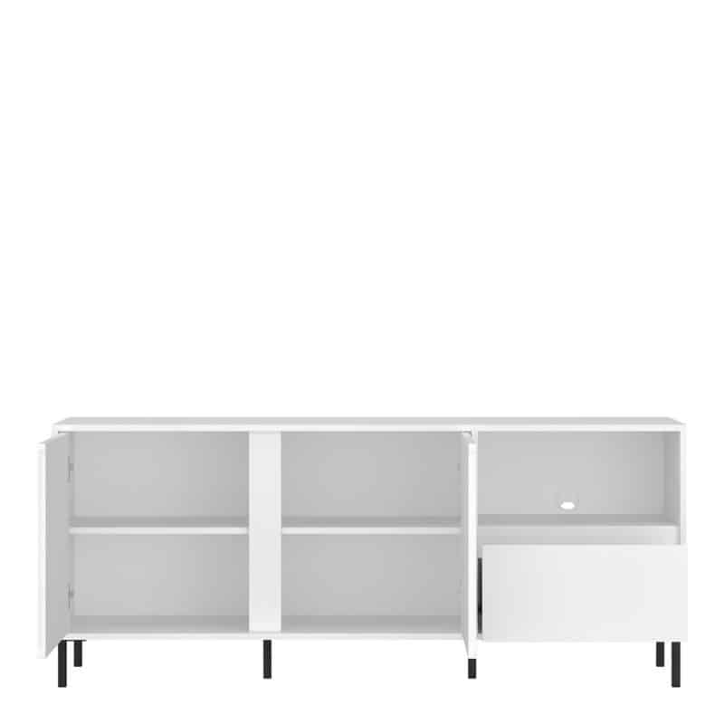 Furniture To Go Avenale 2 Door 1 Drawer White TV Cabinet The Home and Office Stores
