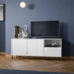 Furniture To Go Avenale 2 Door 1 Drawer White TV Cabinet The Home and Office Stores