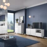 Furniture To Go Avenale 2 Door 1 Drawer White TV Cabinet The Home and Office Stores