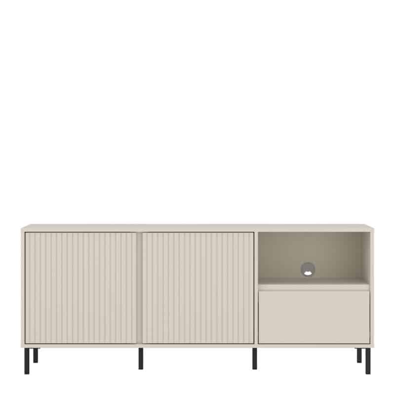 Furniture To Go Avenale 2 Door 1 Drawer Cashmere TV Cabinet The Home and Office Stores