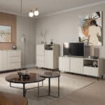 Furniture To Go Avenale 2 Door 1 Drawer Cashmere TV Cabinet The Home and Office Stores