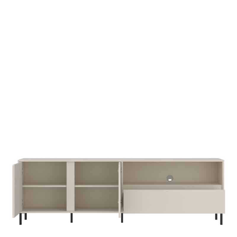 Furniture To Go Avenale 2 Door 1 Drawer Cashmere Wide TV Cabinet The Home and Office Stores