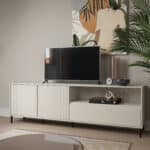 Furniture To Go Avenale 2 Door 1 Drawer Cashmere Wide TV Cabinet The Home and Office Stores