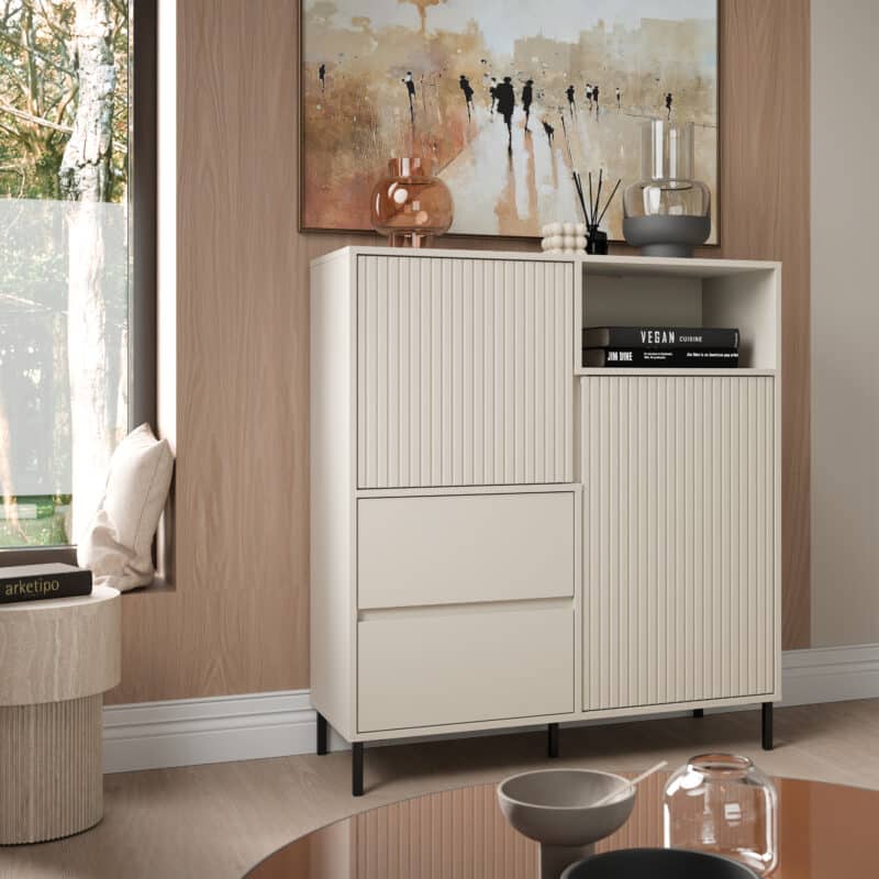 Furniture To Go Avenale 2 Door 2 Drawer Cashmere Sideboard The Home and Office Stores