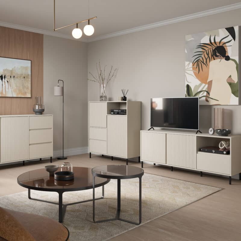 Furniture To Go Avenale 2 Door 2 Drawer Cashmere Sideboard The Home and Office Stores
