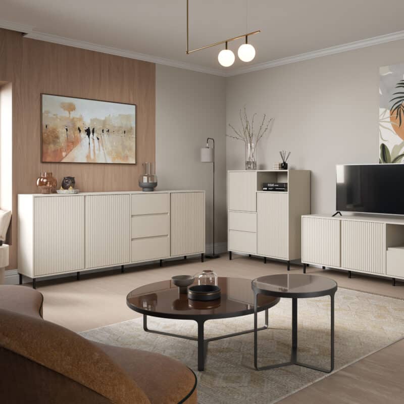Furniture To Go Avenale 2 Door 2 Drawer Cashmere Sideboard The Home and Office Stores