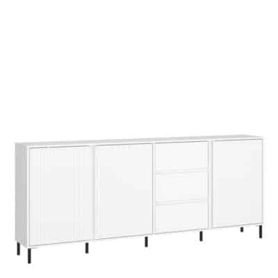 Furniture To Go Avenale 3 door 3 drawer white sideboard