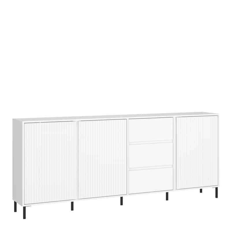 Furniture To Go Avenale 3 door 3 drawer white sideboard