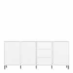 Furniture To Go Avenale 3 Door 3 Drawer White Sideboard The Home and Office Stores