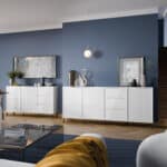 Furniture To Go Avenale 3 Door 3 Drawer White Sideboard The Home and Office Stores