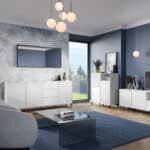 Furniture To Go Avenale 3 Door 3 Drawer White Sideboard The Home and Office Stores