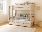 Kids Avenue Haven storage cashmere bunk bed 2 with trundle drawer