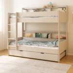 Kids Avenue Haven Storage Cashmere Bunk Bed 2 with Trundle Drawer