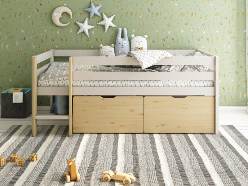 Kids Avenue Scandi Toddler Cabin Bed with Storage Drawers The Home and Office Stores