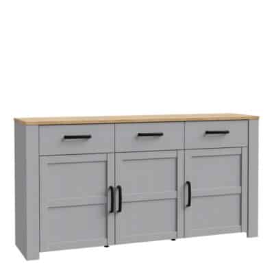 Furniture To Go Bohol 3 door 3 drawer grey sideboard