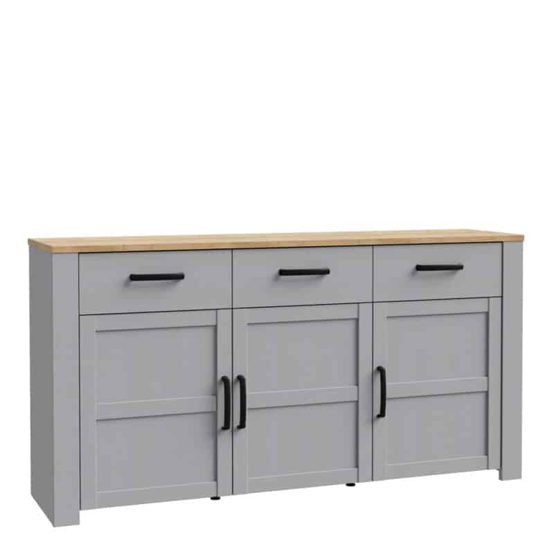 Furniture To Go Bohol 3 door 3 drawer grey sideboard