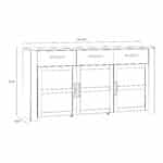 Furniture To Go Bohol 3 Door 3 Drawer Grey Sideboard The Home and Office Stores