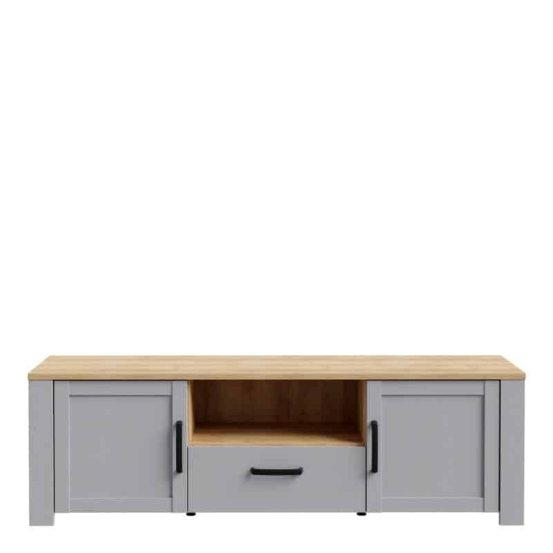 Furniture To Go Bohol 2 Door 1 Drawer Grey TV Cabinet The Home and Office Stores