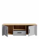 Furniture To Go Bohol 2 Door 1 Drawer Grey TV Cabinet The Home and Office Stores