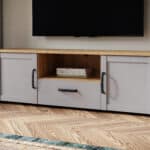 Furniture To Go Bohol 2 Door 1 Drawer Grey TV Cabinet The Home and Office Stores
