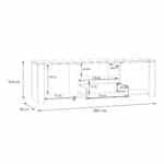 Furniture To Go Bohol 2 Door 1 Drawer Grey TV Cabinet The Home and Office Stores