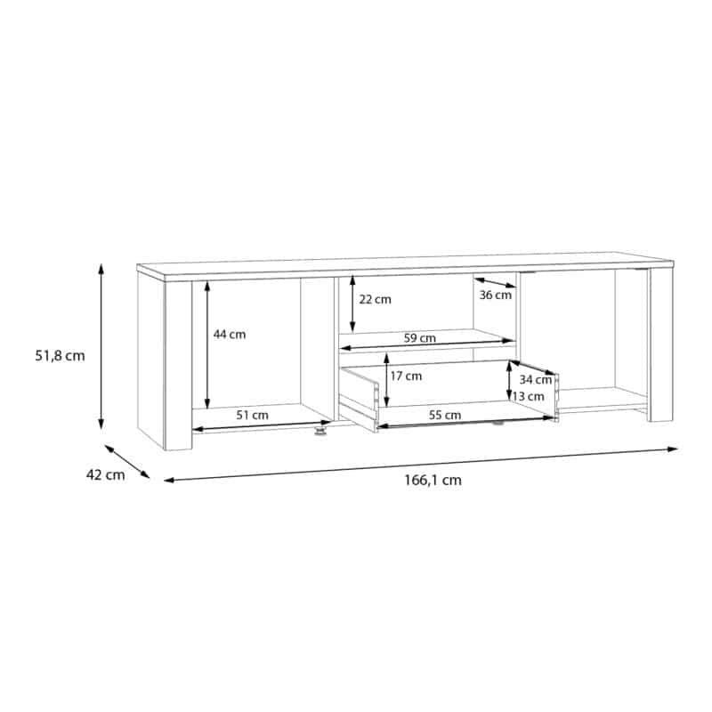 Furniture To Go Bohol 2 Door 1 Drawer Grey TV Cabinet The Home and Office Stores