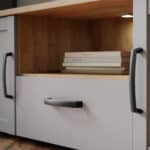 Furniture To Go Bohol 2 Door 1 Drawer Grey TV Cabinet With LED Lighting The Home and Office Stores
