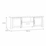 Furniture To Go Bohol 2 Door 1 Drawer Grey TV Cabinet With LED Lighting The Home and Office Stores