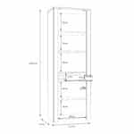 Furniture To Go Bohol 2 Door 1 Drawer Narrow Grey Display Cabinet The Home and Office Stores